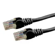 Dynamix PLK-C6A-20 Cat6 RJ45 Patch Lead - 20m - Black UTP - T568A - 250MHz - 24AWG - Slimline - Snagless - Gold Plated [PLK-C6A-20]