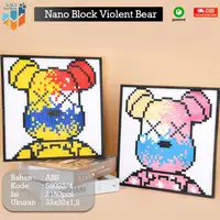 在飛比找蝦皮購物優惠-Smy NANO BLOCK 拼圖暴力熊路飛框架平面繪畫暢銷