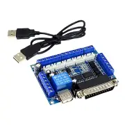5 Axis CNC Interface Adapter Breakout Board w/USB For Stepper Motor Driver Mach3