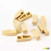 Lot of 10 Genuine LEGO 50950 Tan 3X1 Slope Curved Plates Arch Roof Bricks Parts