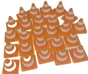 25 Mini Orange Traffic Cones Kids Toy Car Set Trains Construction Miniature Play
