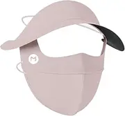 [Ｗoowayo] UPF 50+ Women Sun Protection Full Face Mask, UV Protection Sun Hat, Sun Shade Hats, Cooling Ice Silk Face Mask for Golf, Fishing, Outdoor Activities, Dark Gray