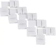 LED Strip Connectors, 5Pcs L Shape 4pin 10mm Solderless Corner Connectors Adapters for RGB 5050 LED Strip Lights