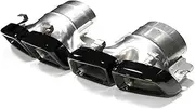 Quad Car Stainless Steel Exhaust Tip Compatible For Benz ML63 W166 GLX166 Muffler Tip Exhaust System Nozzle TailTip(Black)