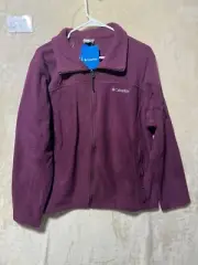COLUMBIA Cool Intervention Full Zip-Front Micro Fleece Jacket Purple Sz 1X NWT