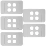 4 Gang Wall Plate Light Switch Wallplate Cover Mech Insert Clipsal Style