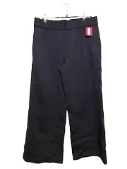 SPANX Ponte Wide Leg Performance Pant Women Size 1X Petite Navy Pinstripe NWT