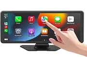 10.26" Wireless CarPlay & Android Auto DVR with 4K Front Camera & 1080P Rear Camera, Mirror Link, Bluetooth, FM Transmitter, Full-Touch IPS Screen, Voice Control, Reversing Assistance