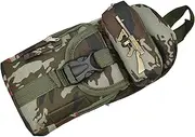 Maydahui Army Camouflage Pencil Case Guns Shape Large Capacity Camo Pen Pouch Holder 3 Compartments Pencil Bag Stationery Box Storage Organizer Large Pattern Green