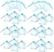 GREENADSCAPE 100pcs Organza Drawstring Present Bags Reusable Mesh Pouches for Shower Parties and Special Occasions Elegant Candy Jewelry and Favor Storage