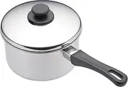 KitchenCraft Extra-Deep Induction-Safe Stainless Steel Saucepan with Lid, 12 cm (4.5"), Silver