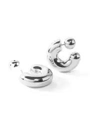 Jenny Bird Tome Large Silver-dipped Hoop Earrings - One Size One Size