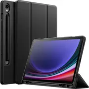 MCC For Samsung Galaxy Tab S7 11" Case Cover Soft Back Pencil Slot Holder T870 [Black]