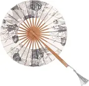 ULDIGI Japanese Tassel Fan Traditional Folding Fan Portable Handheld Fans for