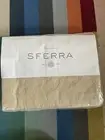 Sferra Full Queen Coverlet Blanket Lansone 4290 Cotton NEW Tan Light Brown