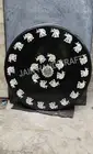 2' black marble round Table Top Inlay Pietra Dura coffee center side wall table