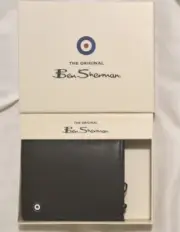BEN SHERMAN Leather Card Holder Slim Wallet Brown