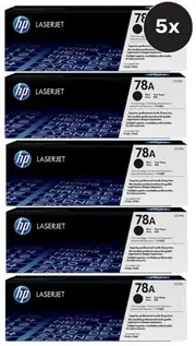 HP 78A Toner Cartridges Value Pack - Includes: [5 x Black]