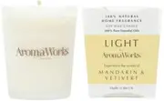 AROMAWORKS LIGHT Candle Mandarin & Vetivert Small 75g