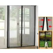 2x Mesh Magnetic Fly Screen Mosquito Bug Door Curtain Hands Free Auto Close