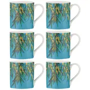 6x Ashdene Native Flora Wattles Fine Bone China Drinking Cup Beverage Mug