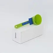2pcs Mess Free Measuring Funnel,Creative Protein Powder Smooth,Moving Spoon Coffee Colander /283(Green)