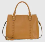 *Patricia Nash Dorothy Satchel/Crossbody Leather w/Dustbag Hazelnut NWT