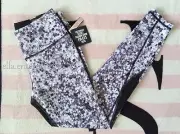 Victoria's Secret Sport Fashion Show Star Confetti Black VSX Knockout Tights - S