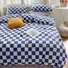 Duvet Cover Set Twin Modern Geometric Abstract Simple Pattern Blue