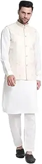[KRAFT INDIA] Cotton Pathani Kurta & Salwar with Nehru Jacket, Ethnic Traditional Wear