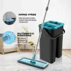 Flat Squeeze Mop With Bucket 360 Rotating Hand Free Washing Floor Cleaning Mop M