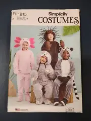 Simplicity Costume Pattern Kids Animal Costumes Size 3 - 8