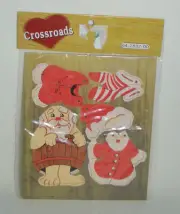 Crossroads Vintage Mini Wood Punch-out Pieces Santa Claus Christmas Craft New