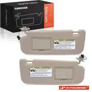A-Premium 2x Front Beige Sun Visor w/ Light & Mirror for Hyundai Sonata 06-08