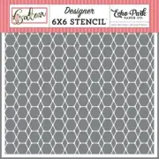 Echo Park SALON DAY Designer 6x6 Stencil Template Hairnet Girl Planner Scrapbook