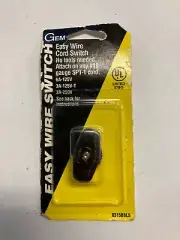 GEM Easy Wire Cord Light Switch Brown for #18 Gauge SPT-1 Cord NEW
