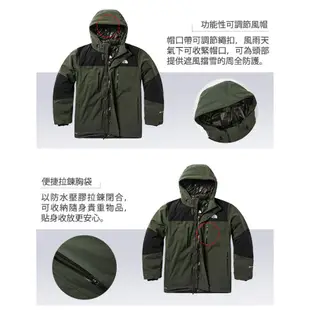 【The North Face 美國】男 GORE-TEX 羽絨外套 三色 鵝絨填充 北臉防水外套 北面外套 46GH