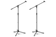 2PK Hercules Tripod Microphone Stand Holder Mic Mount w Die Cast Base Boom Clip