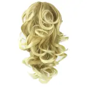 2 Pcs Curly Hairpieces Synthetic Hair Clip In Hair Extensions Little Pony Tail Claw Ponytail