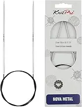 KnitPro 80 cm x 2.5 mm Nova Fixed Circular Needles, Silver
