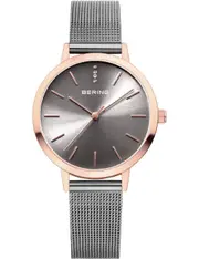 Bering 13434-369 Grey Dial Silver Stainless Steel Womens Watch