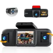 4 Channel Dash Cam Front and Rear Inside Left Right,2” 1080P Front and Rear D...
