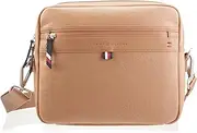 [Tommy Hilfiger] Men's Leo Crossbody Bag, Basket Brown, One Size