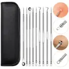Blackhead Remover Pimple Tool Kit Acne Comedone Extractor Tweezer Tools 9PCS