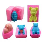 Bear Shape Cake Chocolate Soap Decorating Baking Polymer Craft