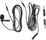 HEATSHAKING 2Sets Interview Microphone Kit for Phone Camera Laptop High Sensitivity Pickup Sound for Vlogging Streaming Includes Essential Accessories for Recording