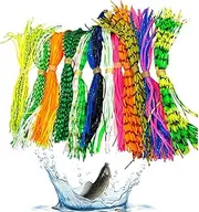 Spinnerbait Skirts,12 Bundles Spinner Bait Skirt - Fly Tying Material, Rubber Legs Fly Tying, Sea Fishing Equipment, 50 Strands for Buzzbaits