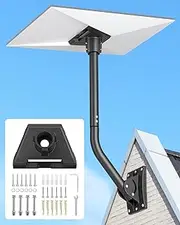 Starlink Gen 3 Long Wall Mount -Adjustable 0-20°, J-Shaped Mount ，Starlink Internet Kit Satellite Mounting Kit for Roof or Wall or Eave Installation,Comes with mounting Adapter