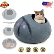 Heritage-Inspired Wool Cat Cave - Organic Comfortable Enchanted Tree Design