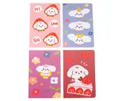 aerkesd 4Pcs A5 Notebooks Smooth to Write Cartoon Pattern Cover Portable Paper Mini Notepads for Students-1